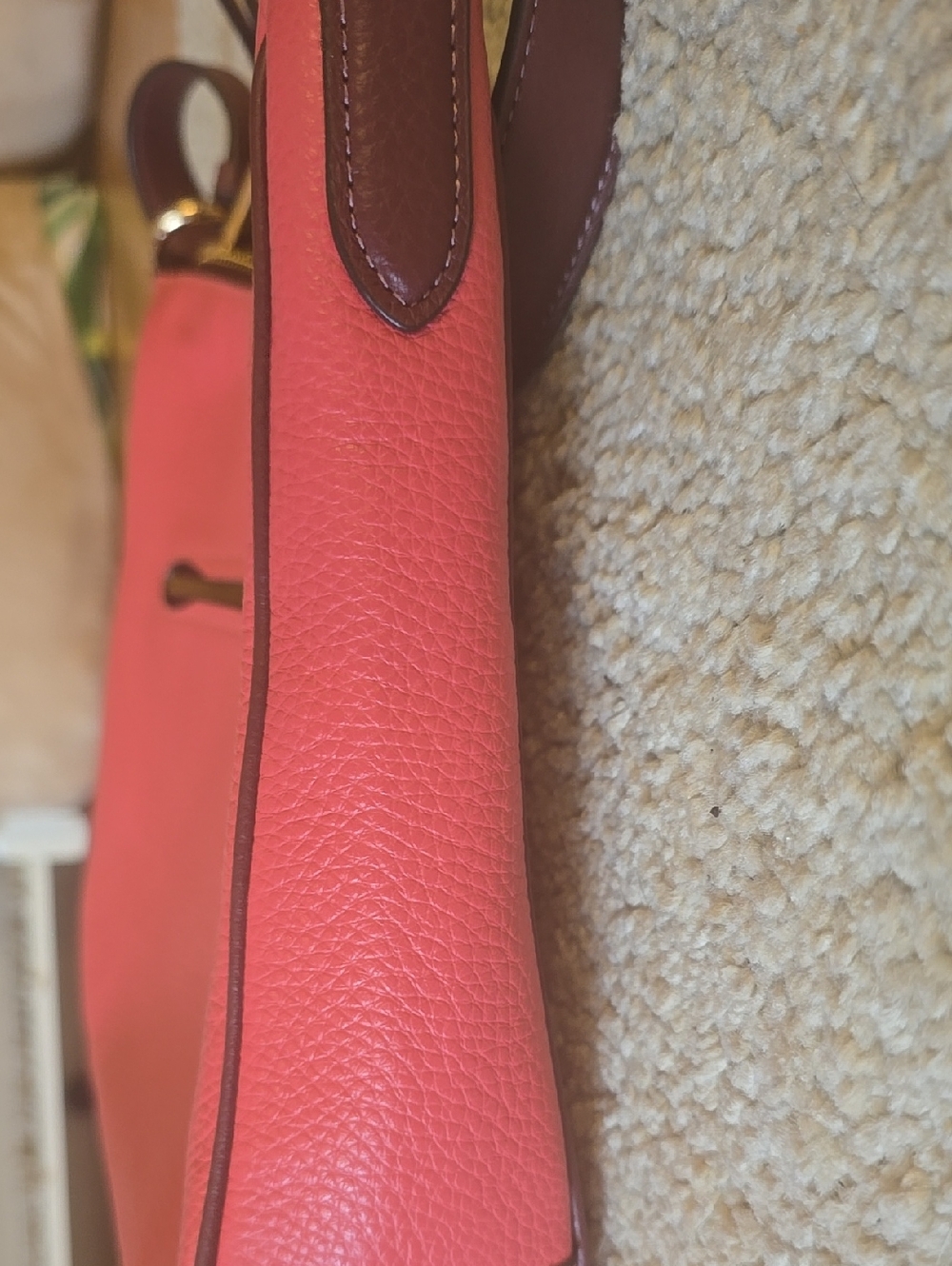 Coach Ellie File Leather Crossbody in Coral - Picture 3 of 5